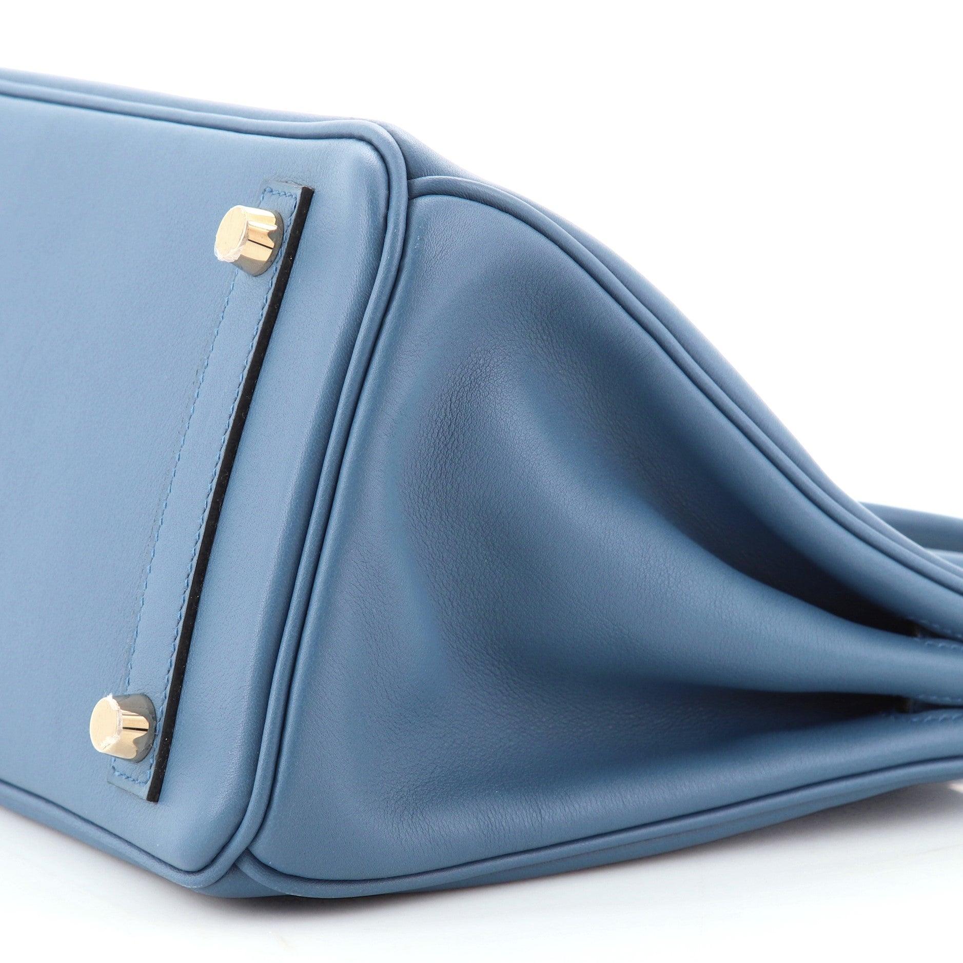Hermes Birkin Handbag Bleu Agate Swift with Gold Hardware 25 3