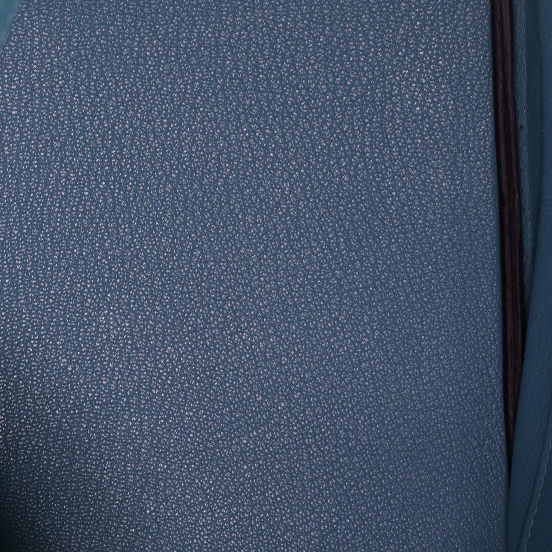 Hermes Birkin Handbag Bleu Atoll Clemence with Gold Hardware 30 1