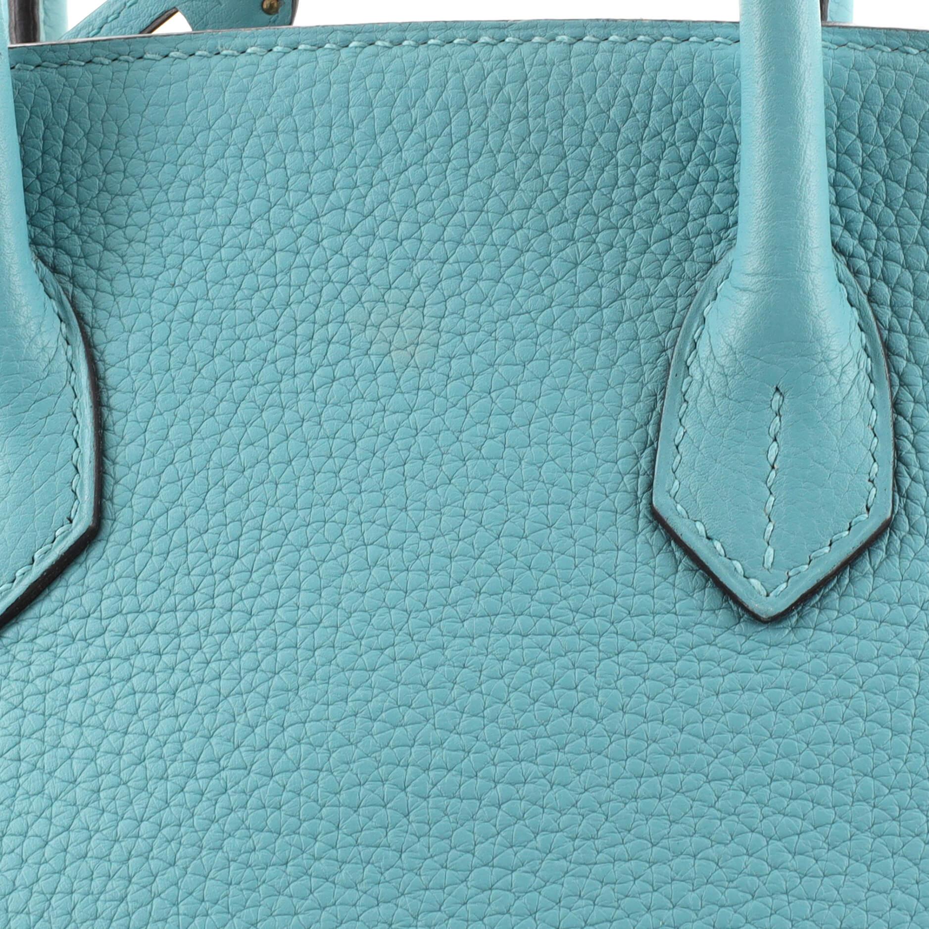Hermes Birkin Handbag Bleu Atoll Clemence with Gold Hardware 30 3