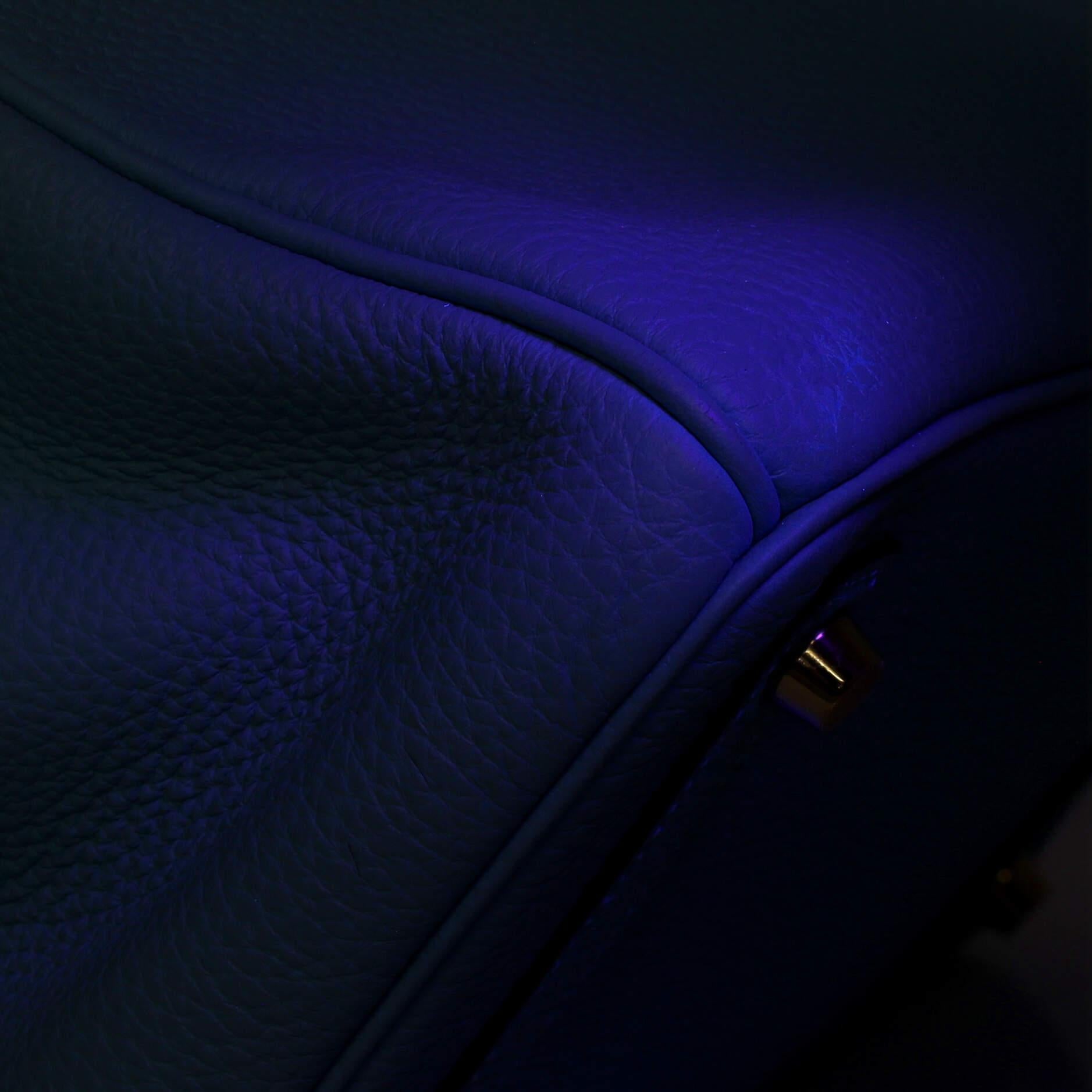 Hermes Birkin Handbag Bleu Atoll Togo with Gold Hardware 30 For Sale 8