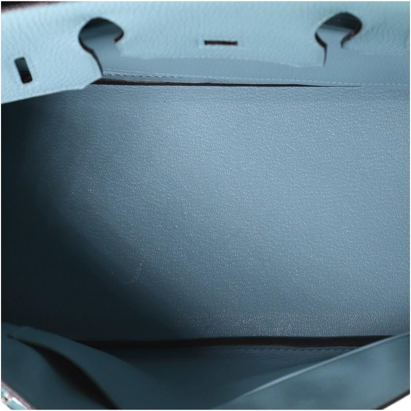 Hermes Birkin Handbag Bleu Atoll Togo with Palladium Hardware 30 1