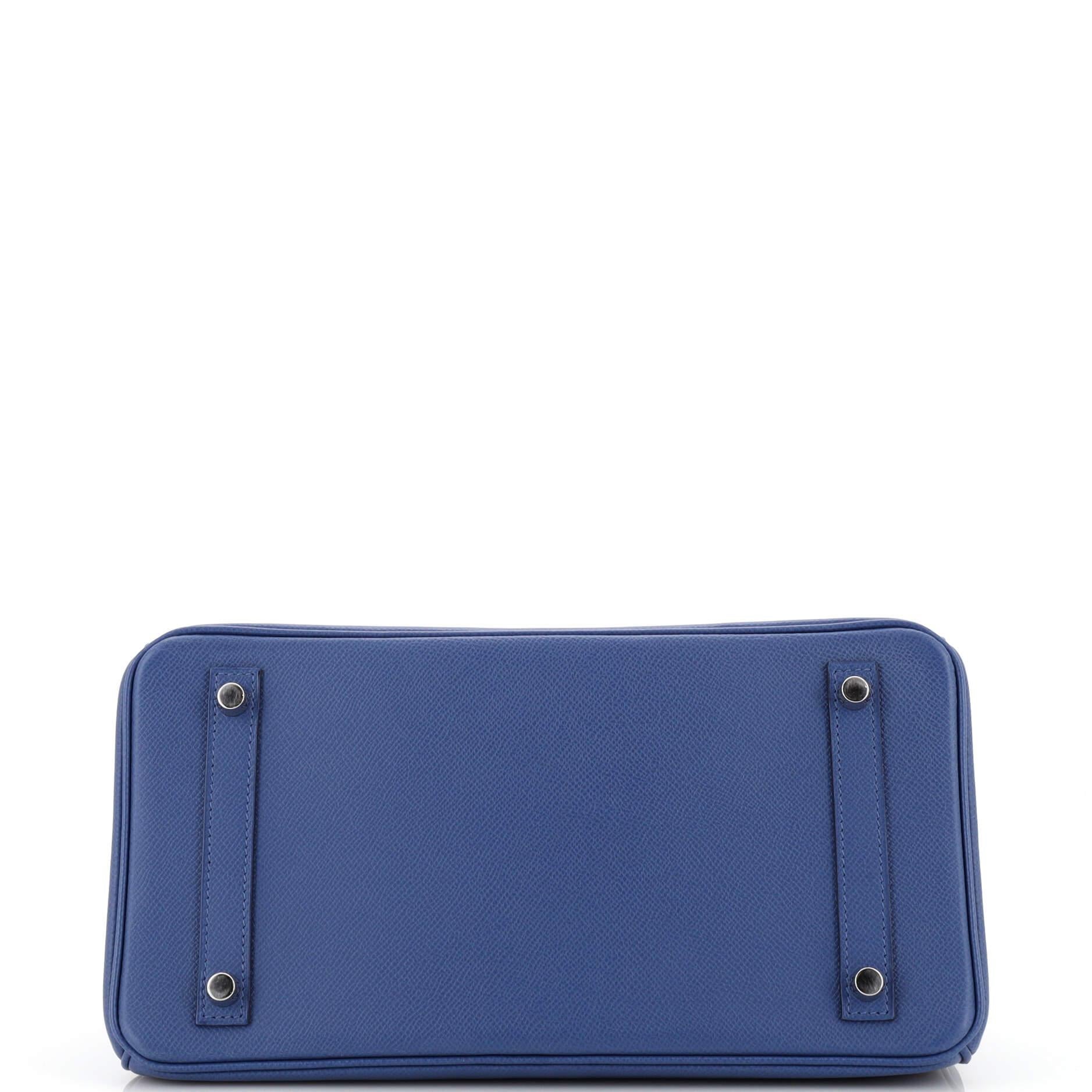 Hermes Birkin Handbag Bleu Brighton Epsom with Palladium Hardware 30 1
