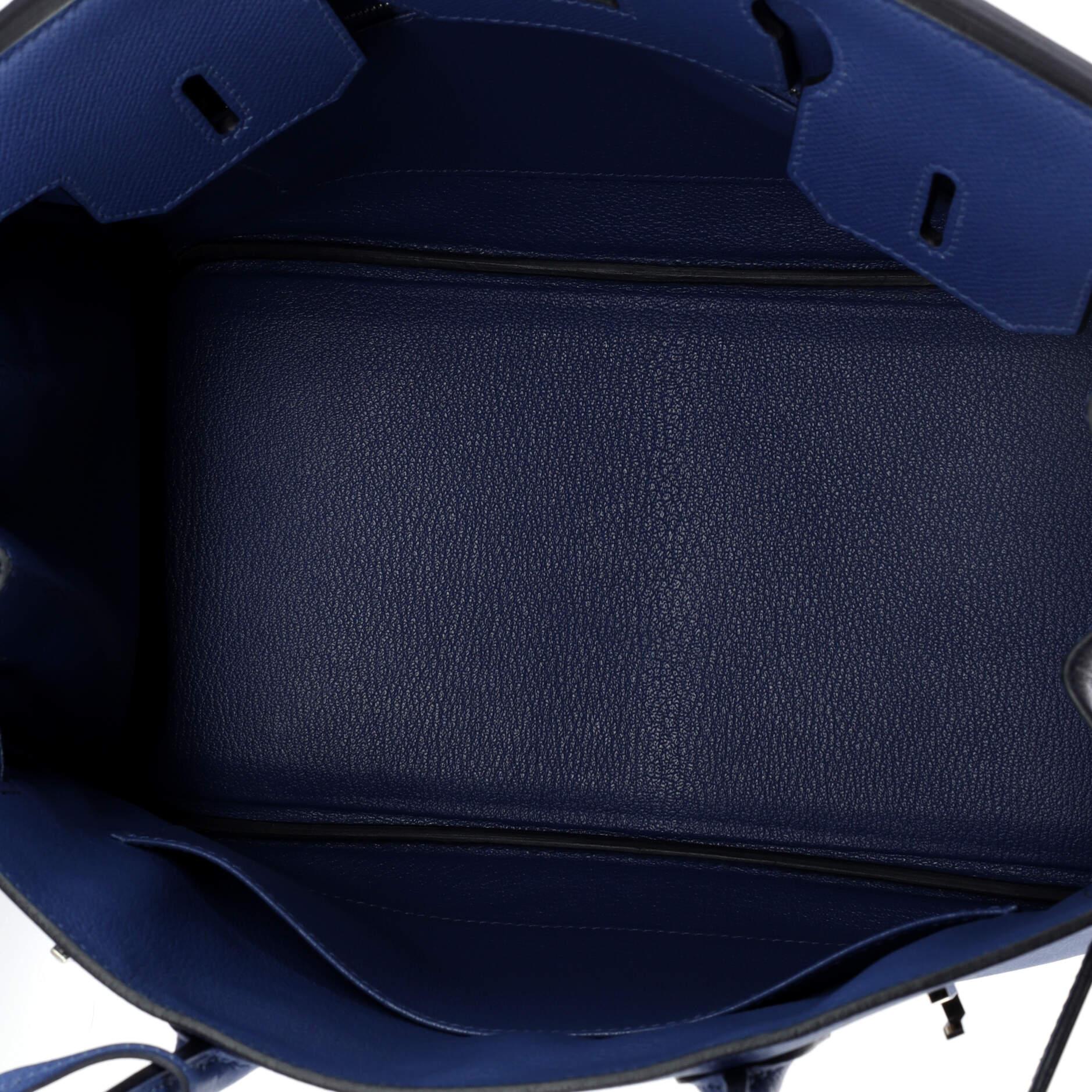 Hermes Birkin Handbag Bleu Brighton Epsom with Palladium Hardware 30 2