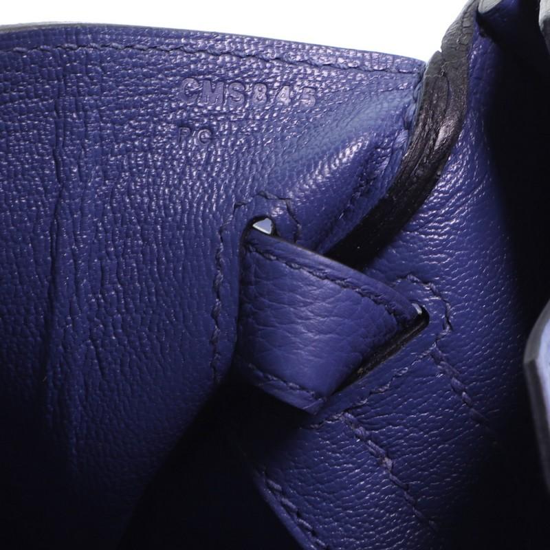 Hermes Birkin Handbag Bleu Brighton Togo with Palladium Hardware 30 3