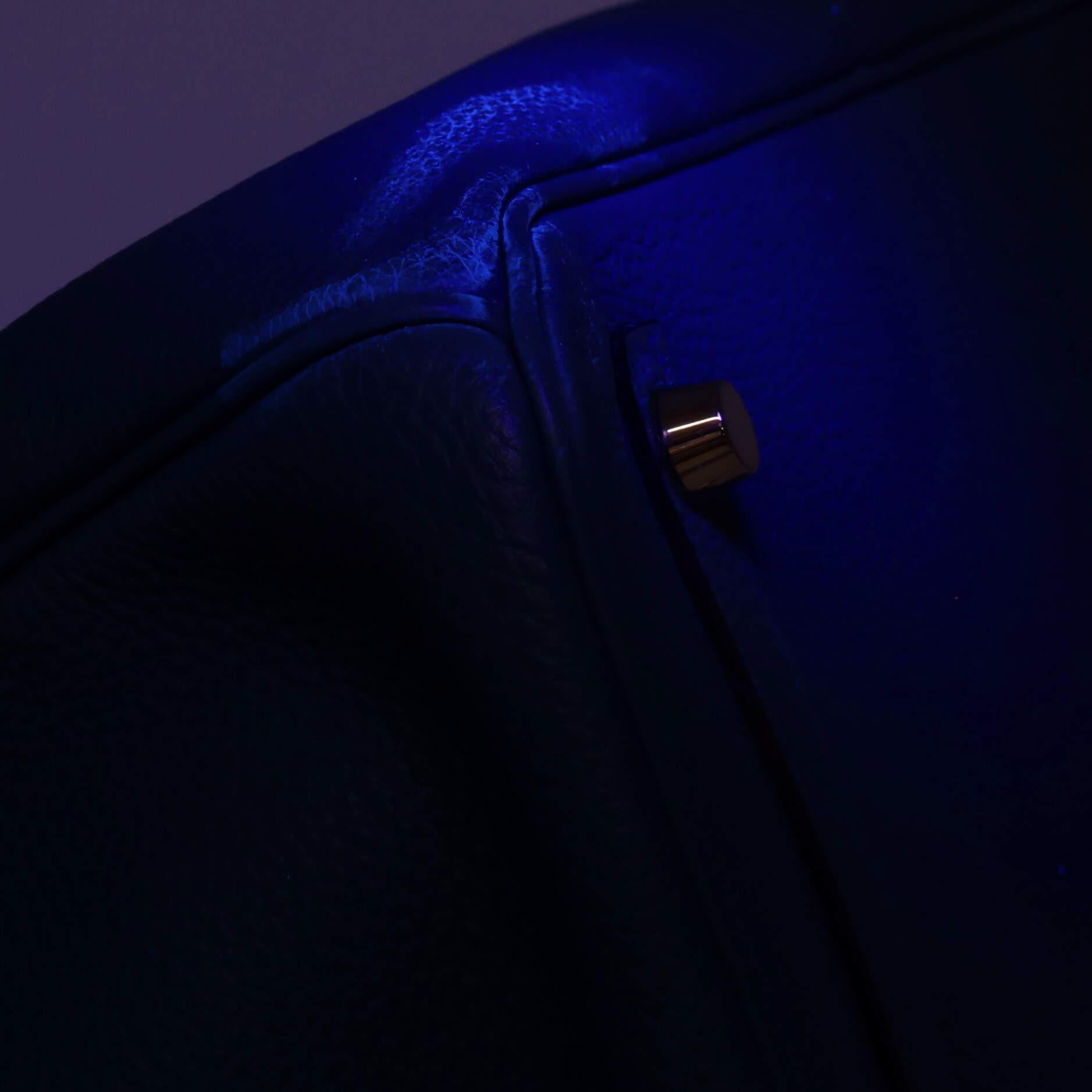 Hermes Birkin Handbag Bleu Colvert Togo with Gold Hardware 30 5