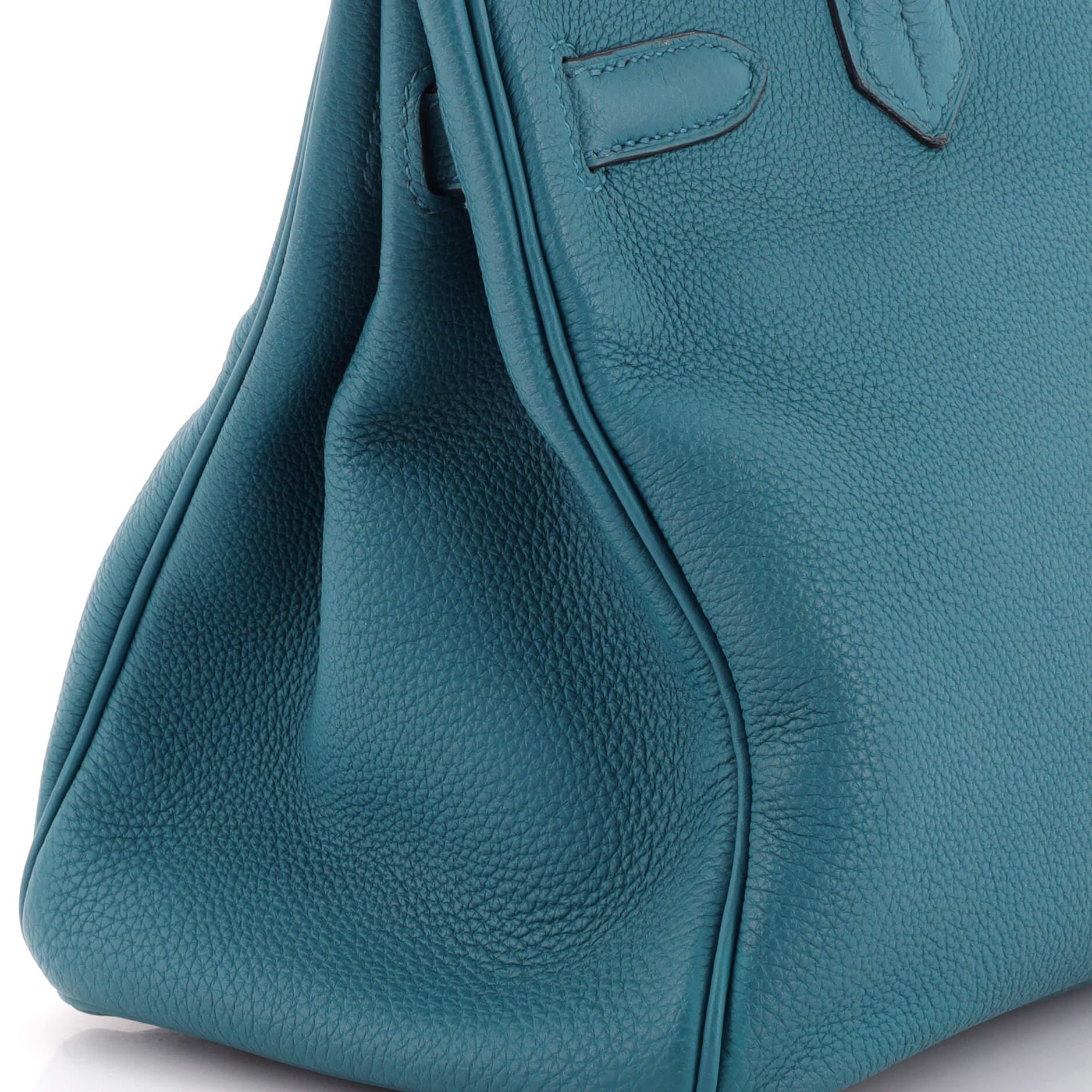 Hermes Birkin Handbag Bleu Colvert Togo with Gold Hardware 30 3