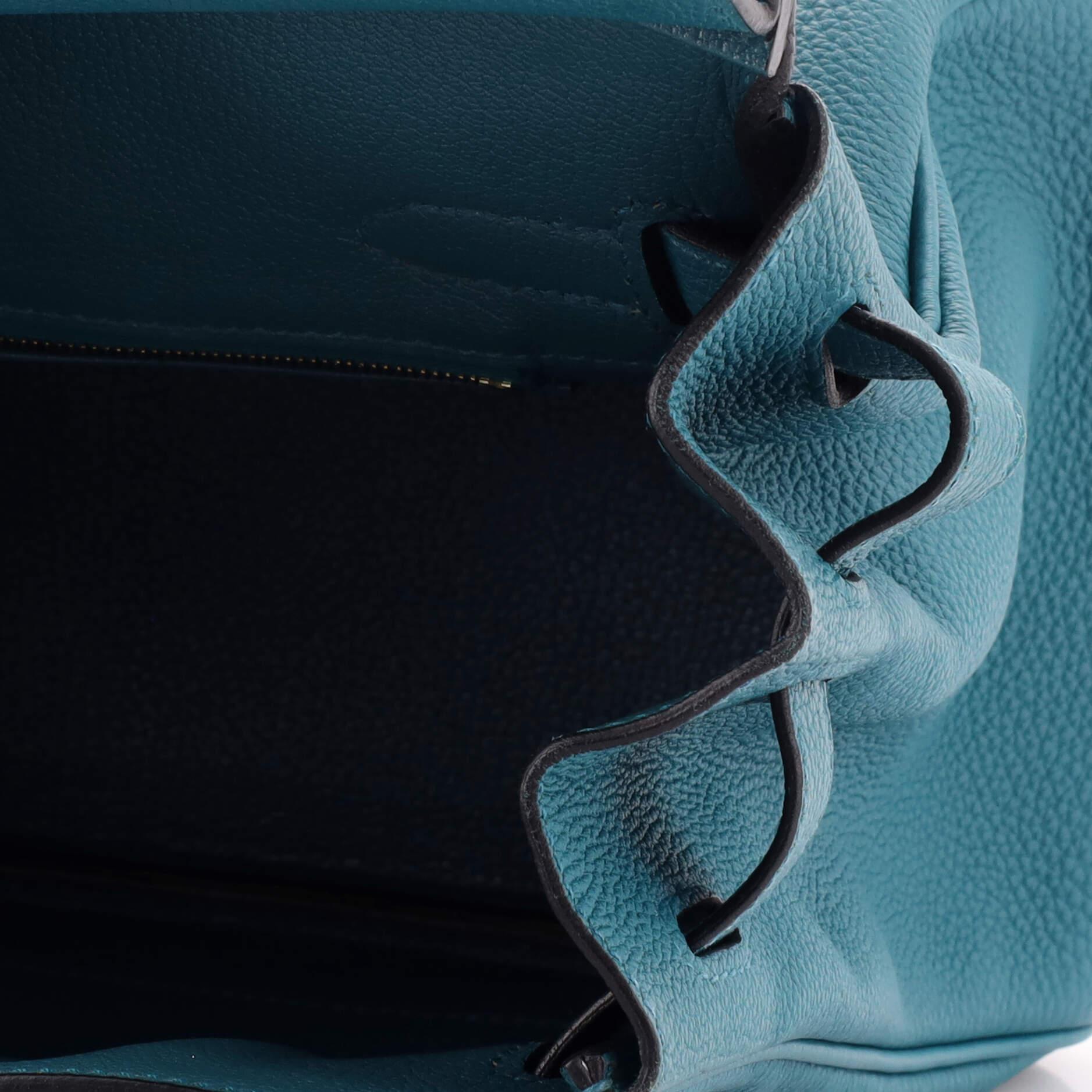 Hermes Birkin Handbag Bleu Colvert Togo with Gold Hardware 30 4