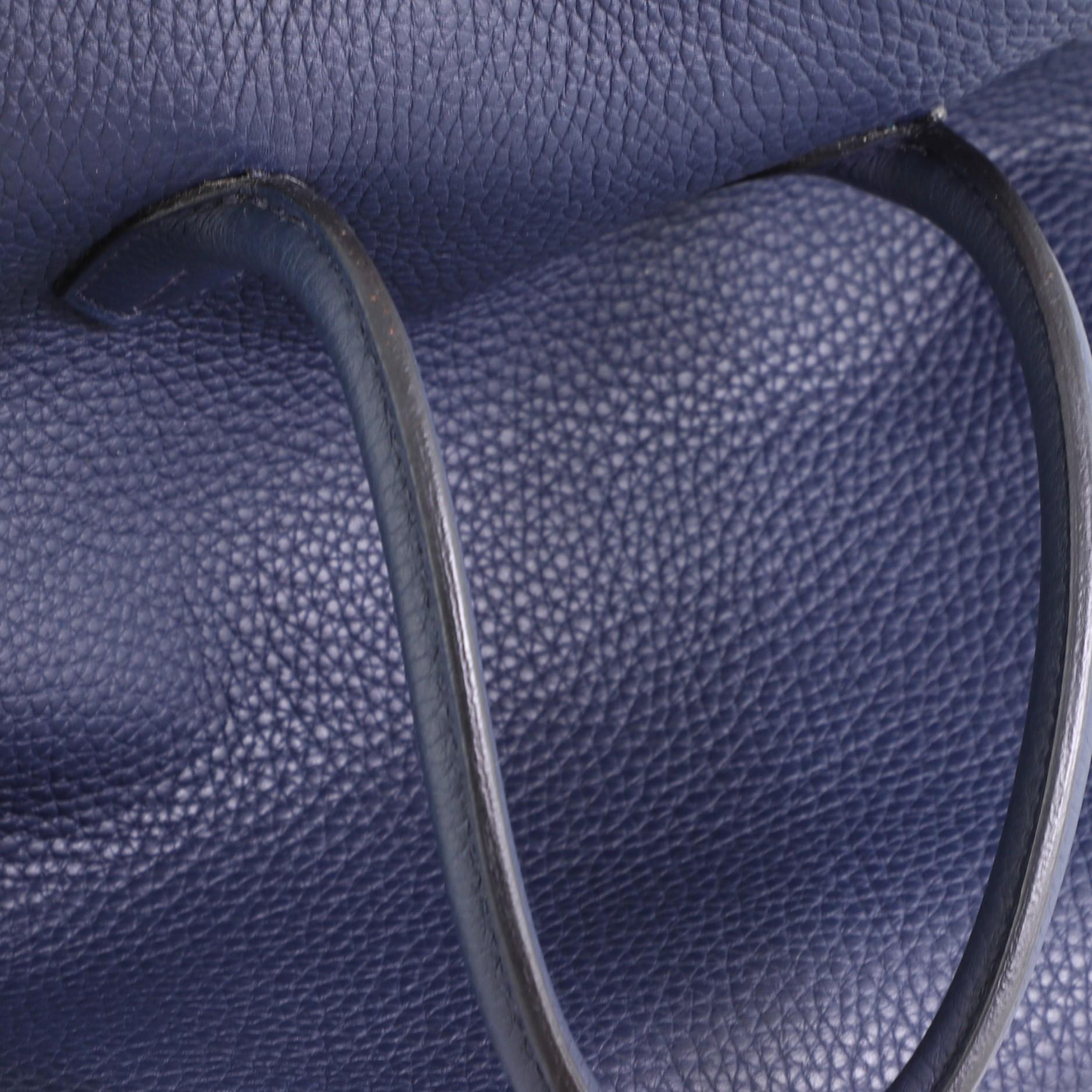 Hermes Birkin Handbag Bleu de Malte Clemence with Palladium Hardware 35 1