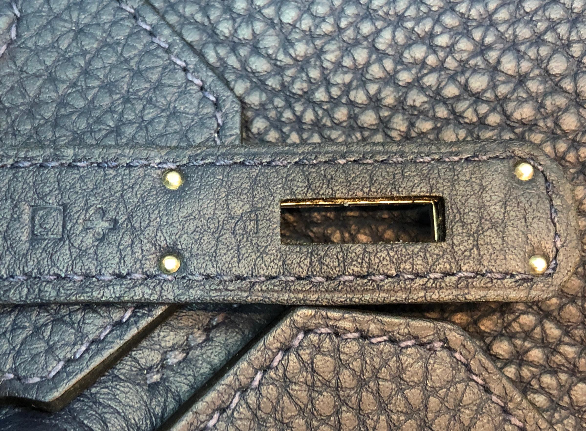 Hermes Birkin Handbag Bleu de Malte Clemence with Palladium Hardware 35 2