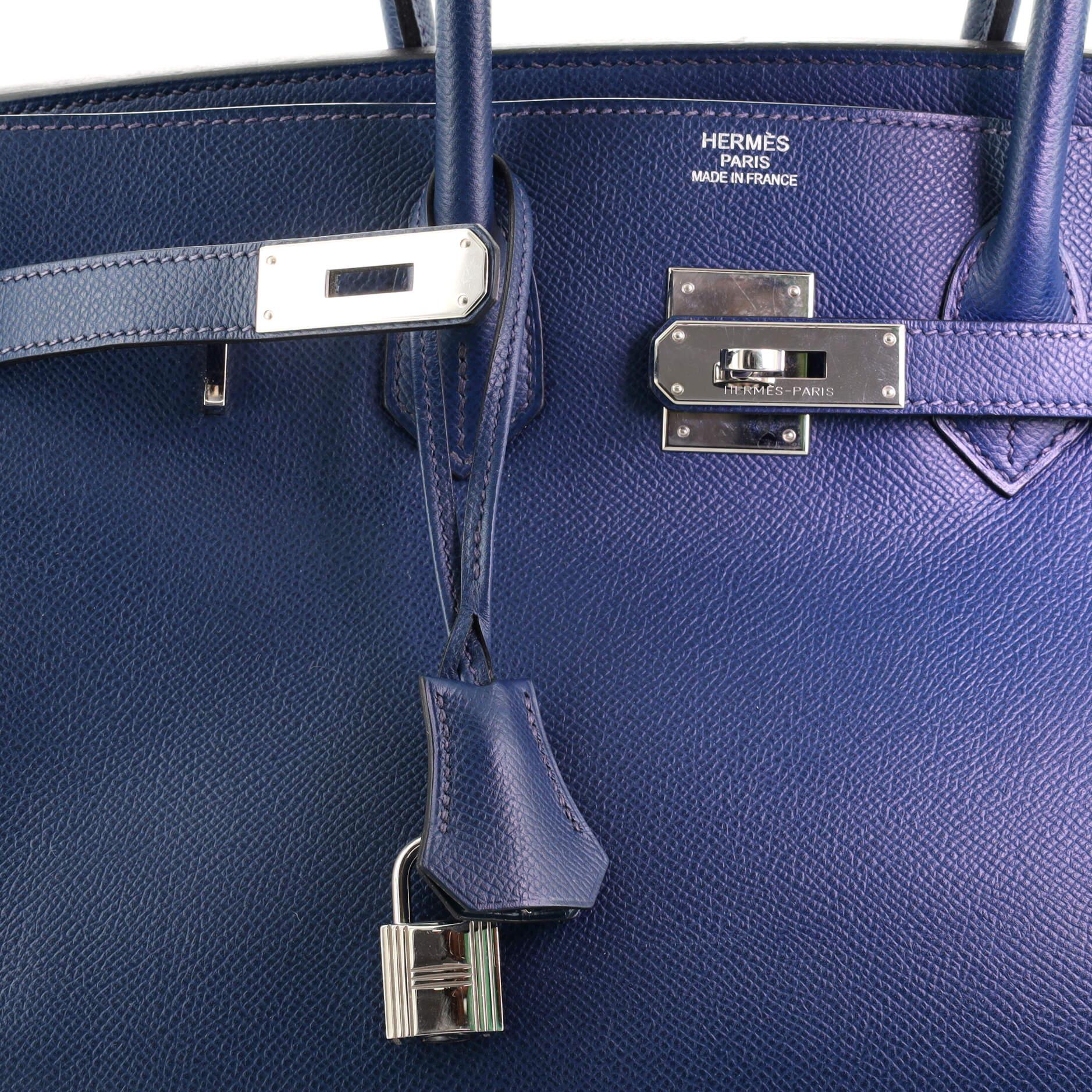 Hermes Birkin Handbag Bleu De Malte Epsom with Palladium Hardware 35 1