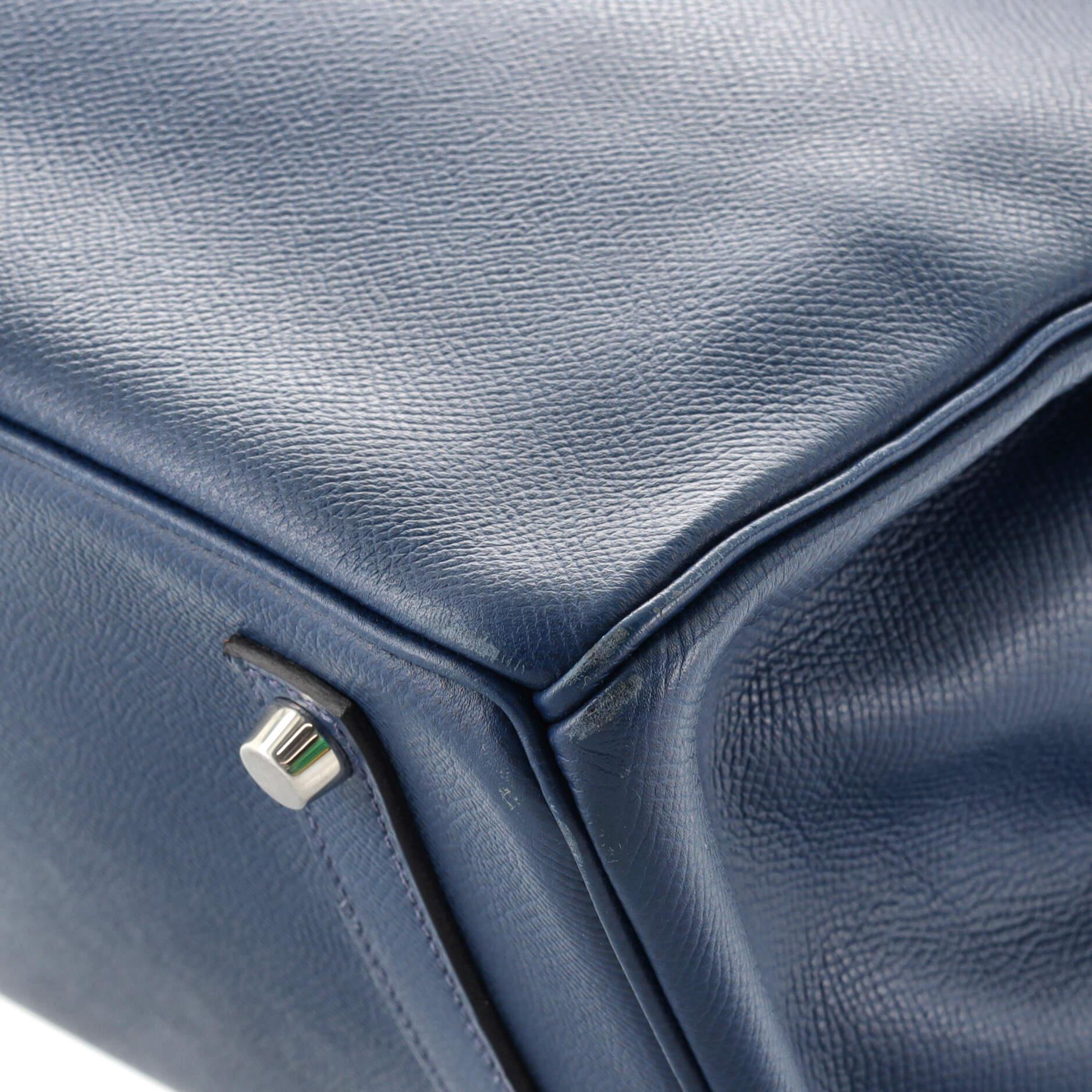 Hermes Birkin Handbag Bleu De Malte Epsom with Palladium Hardware 35 3