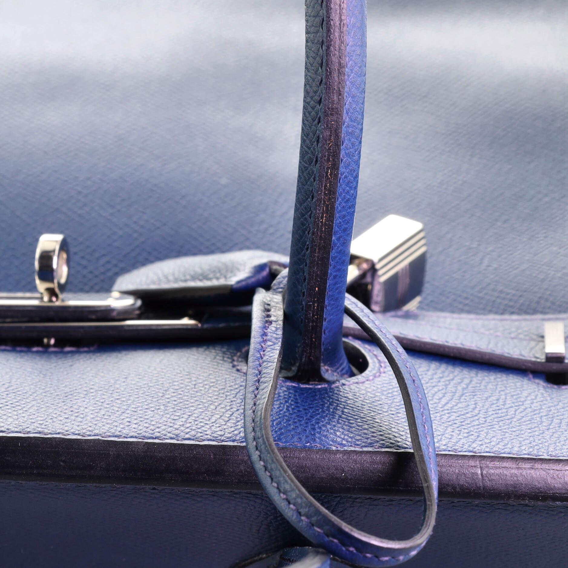Hermes Birkin Handbag Bleu De Malte Epsom with Palladium Hardware 35 4