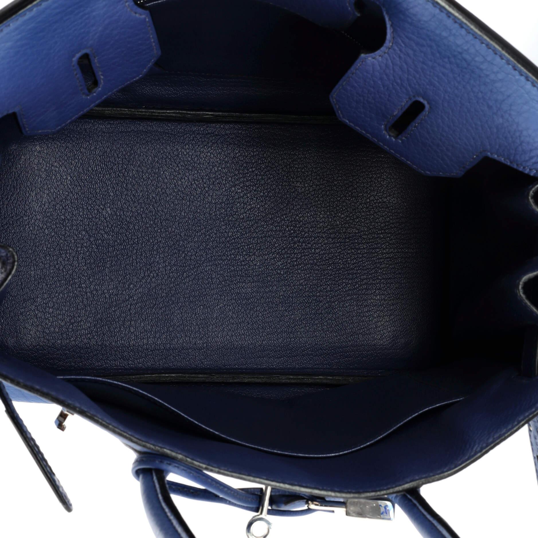 Hermès Birkin Handtasche Bleu De Prusse Clemence mit Palladiumbeschlägen 30 2