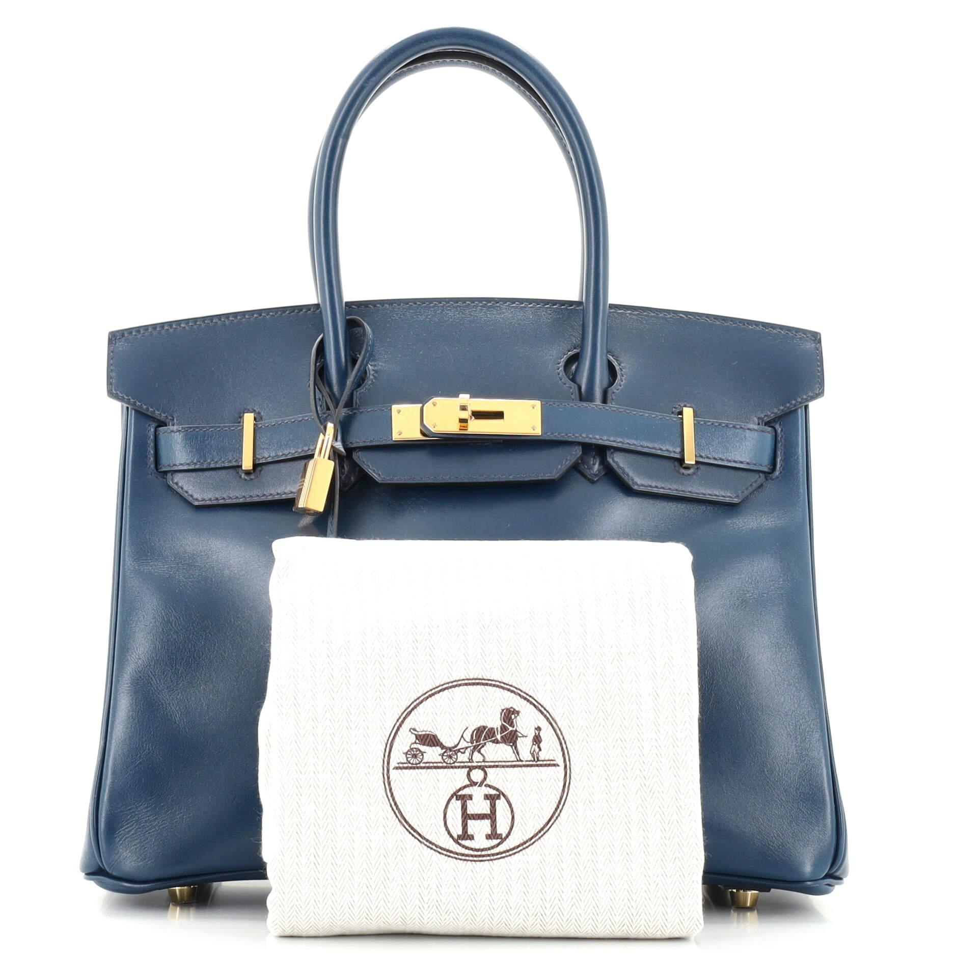 Hermes Birkin 30 Box Calf Electric Bleu