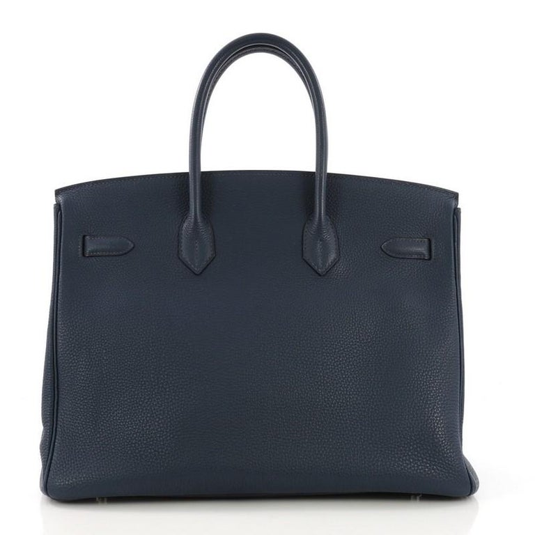 Hermes Birkin Handbag Bleu de Prusse Togo with Palladium Hardware 35 at ...