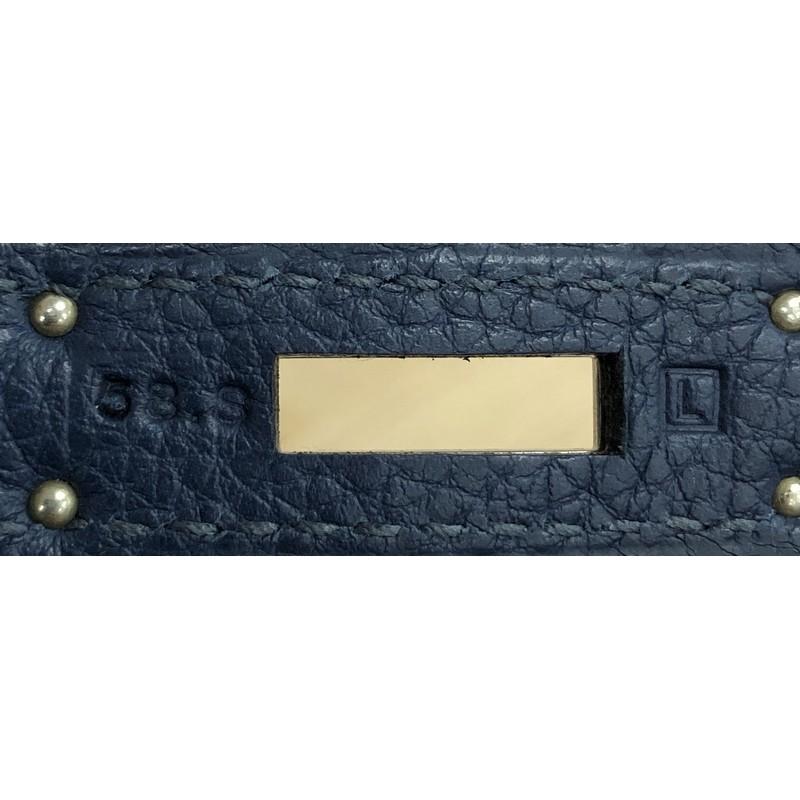 Hermes Birkin Handbag Bleu de Prusse Togo with Palladium Hardware 35 1