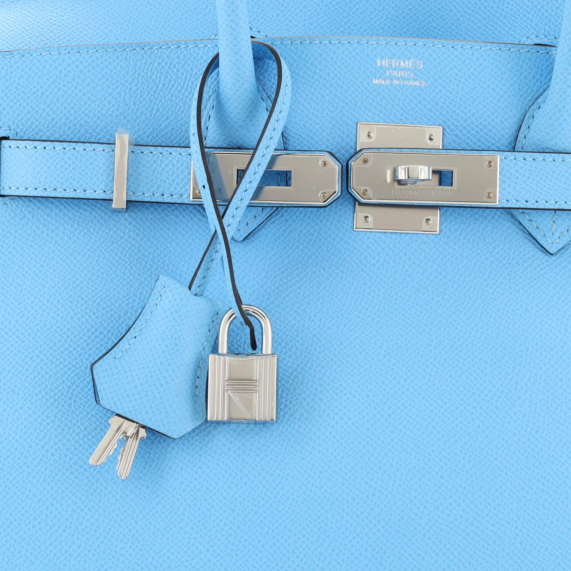 Hermes Birkin Handbag Bleu Du Nord Epsom with Palladium Hardware 30 3