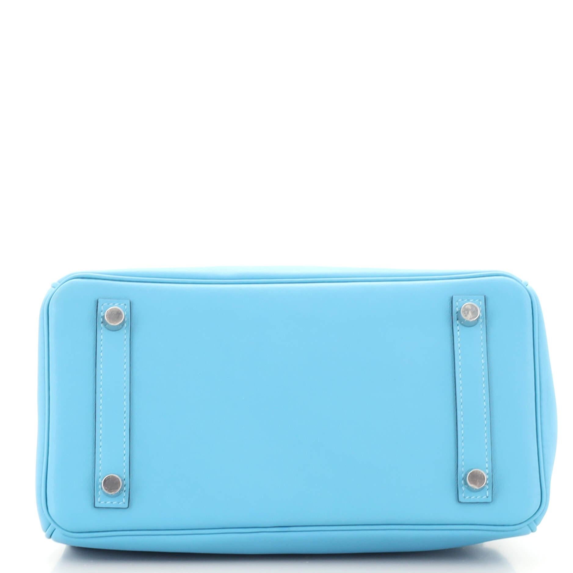 Hermes Birkin Handbag Bleu Du Nord Swift with Palladium Hardware 25 1