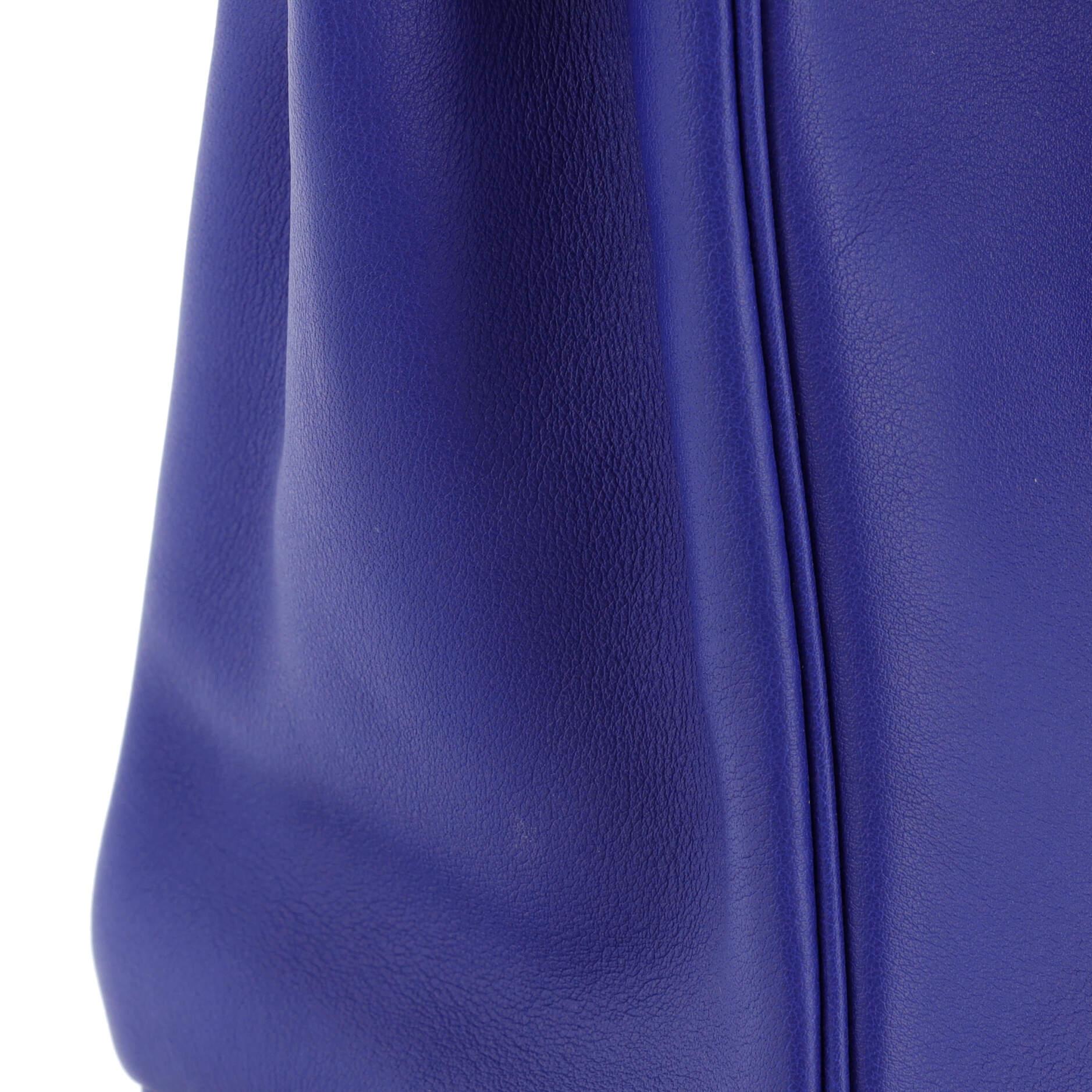 Hermes Birkin Handbag Bleu Electrique Swift with Gold Hardware 25 4