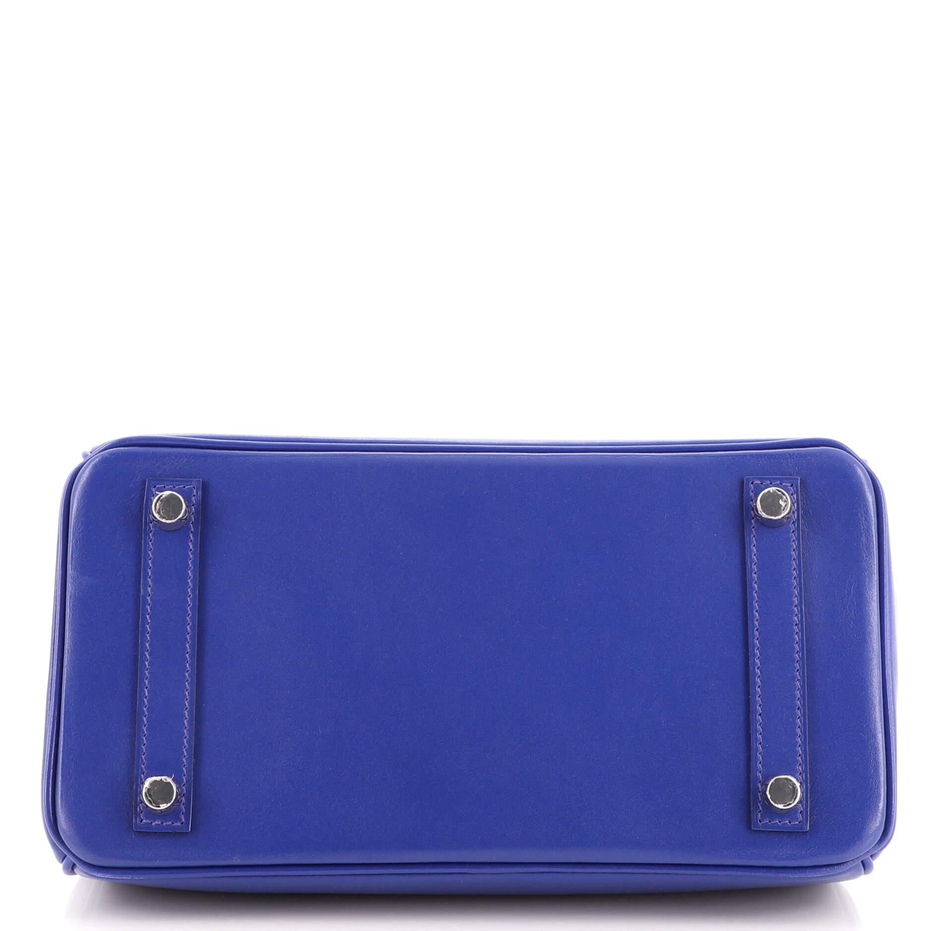 Hermes Birkin Handbag Bleu Electrique Tadelakt with Palladium Hardware 25 1
