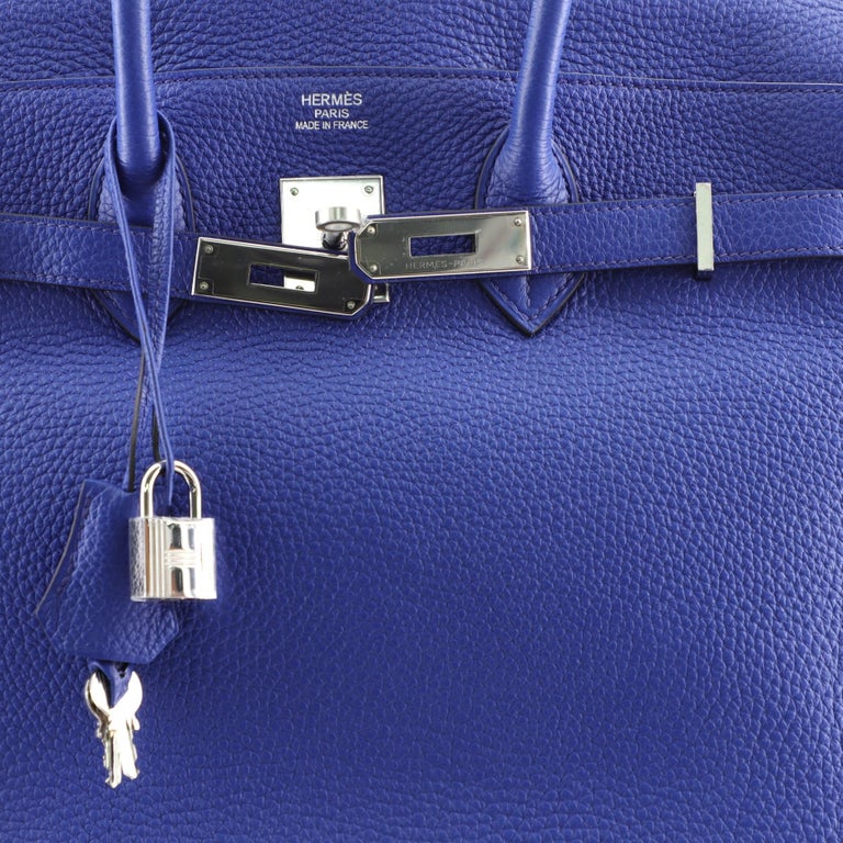Hermes Birkin Handbag Bleu Electrique Togo With Palladium Hardware 35 ...