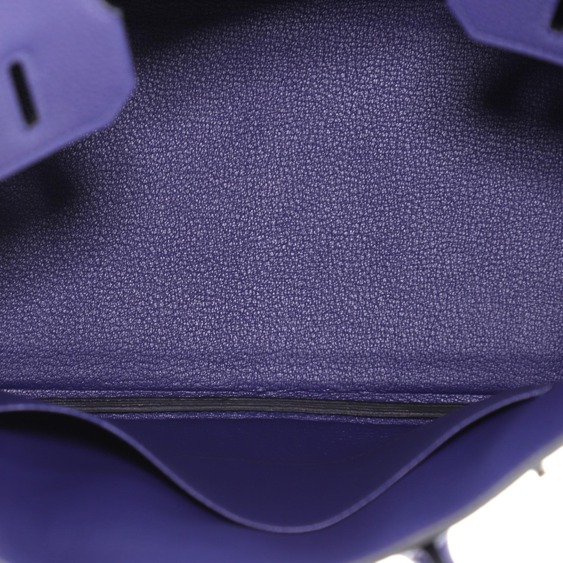 Hermes Birkin Handbag Bleu Encre Togo with Palladium Hardware 30 1