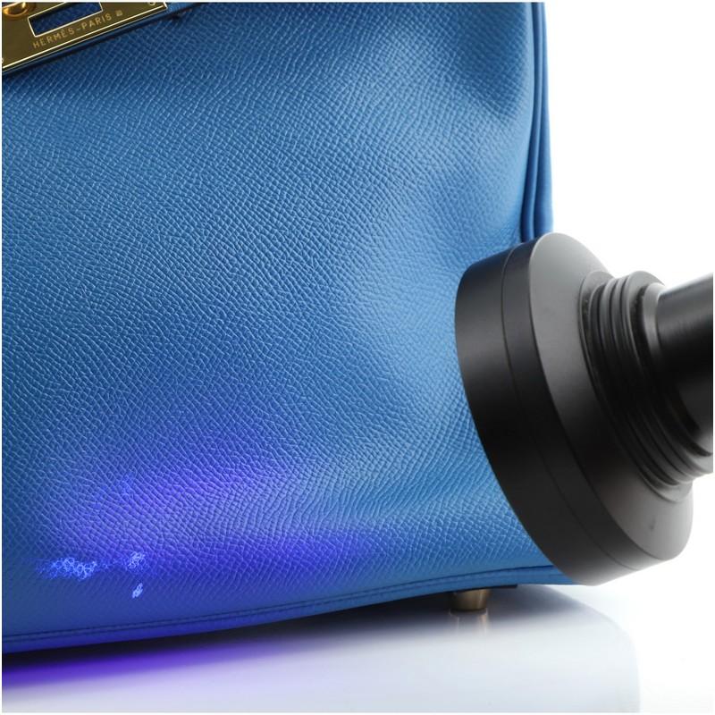 Hermes Birkin Handbag Bleu France Courchevel with Gold Hardware 30 1