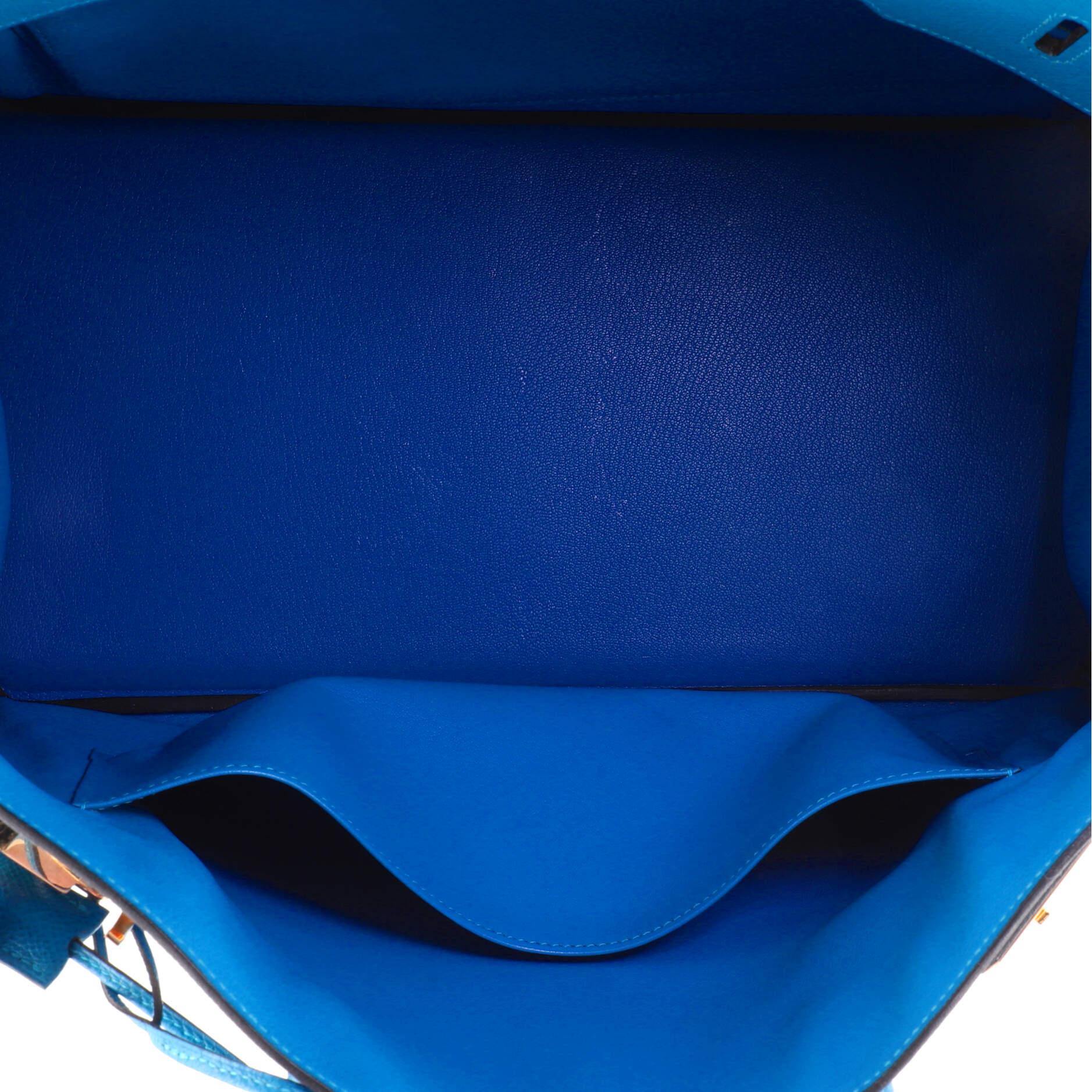 Hermes Birkin Handbag Bleu France Epsom with Gold Hardware 40 1