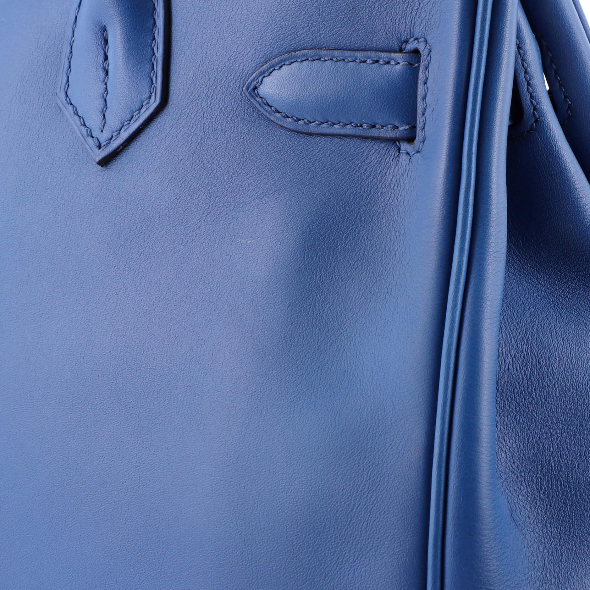 Hermes Birkin Handbag Bleu France Swift with Palladium Hardware 30 3
