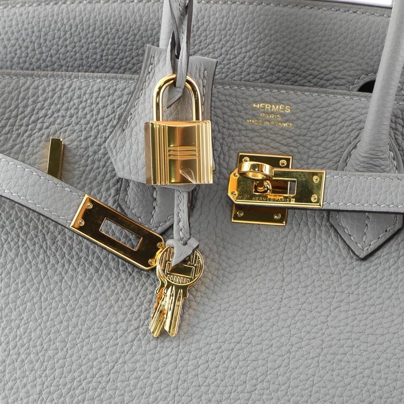Hermes Birkin Handbag Bleu Glacier Togo With Gold Hardware 25 1