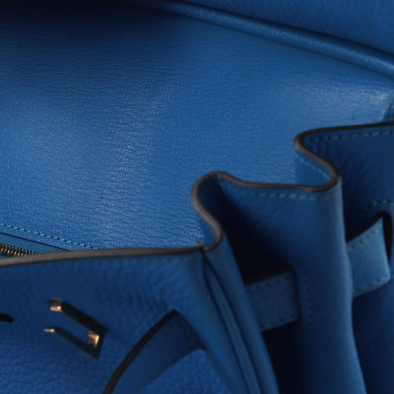 Hermes Birkin Handbag Bleu Hydra Clemence with Gold Hardware 35 at ...