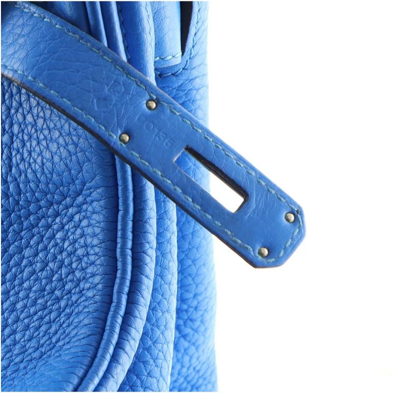 Hermes Birkin Handbag Bleu Hydra Clemence with Palladium Hardware 30 2