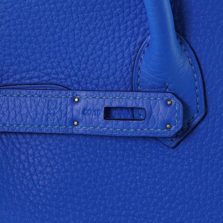 Hermes Birkin 30 Touch Novillo & Mississippi Leder Blue Sahier / Blue  Marine Hardware Palladium