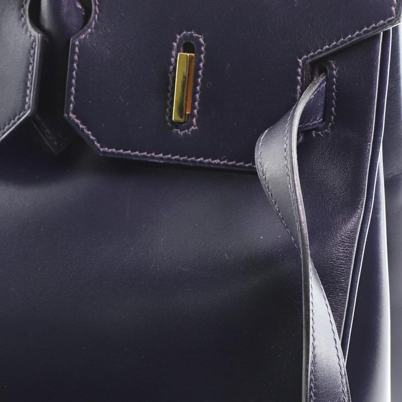 Hermes Birkin Handbag Bleu Indigo Box Calf with Gold Hardware 35 4