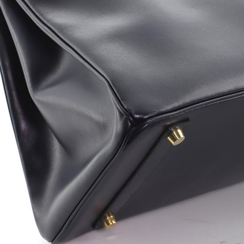 Hermes Birkin Handbag Bleu Indigo Box Calf with Gold Hardware 35 1