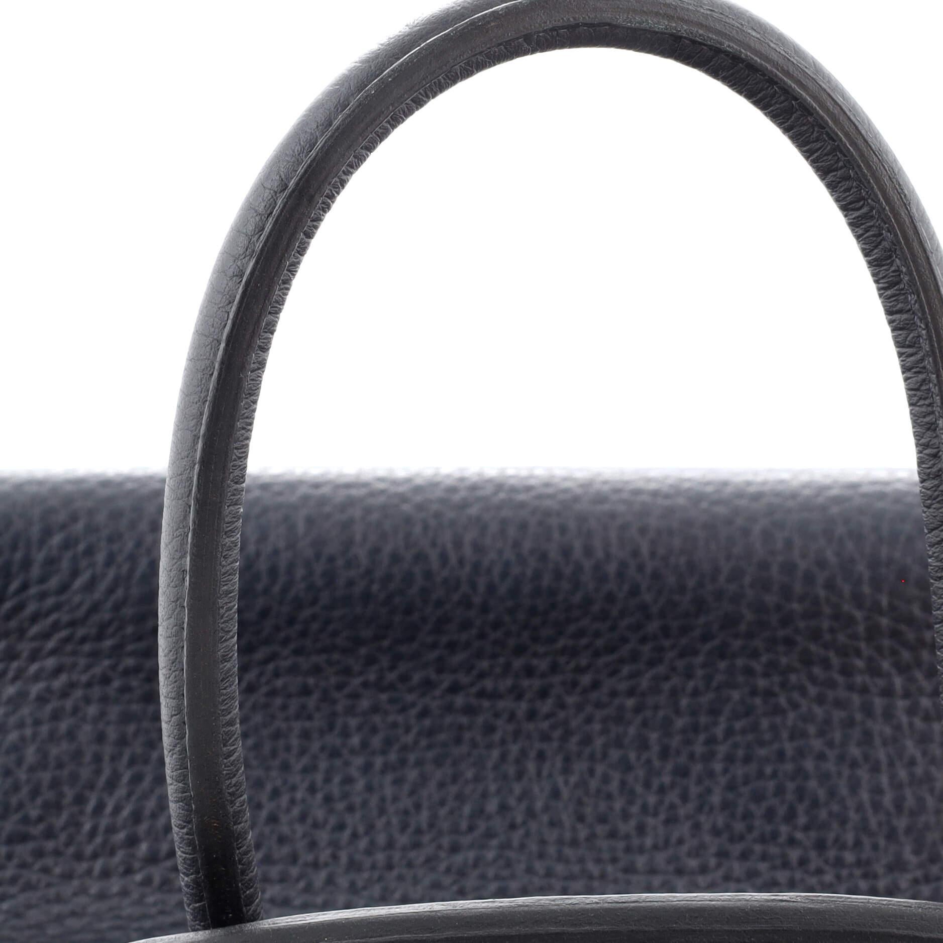 Hermes Birkin Handbag Bleu Indigo Fjord with Palladium Hardware 35 6