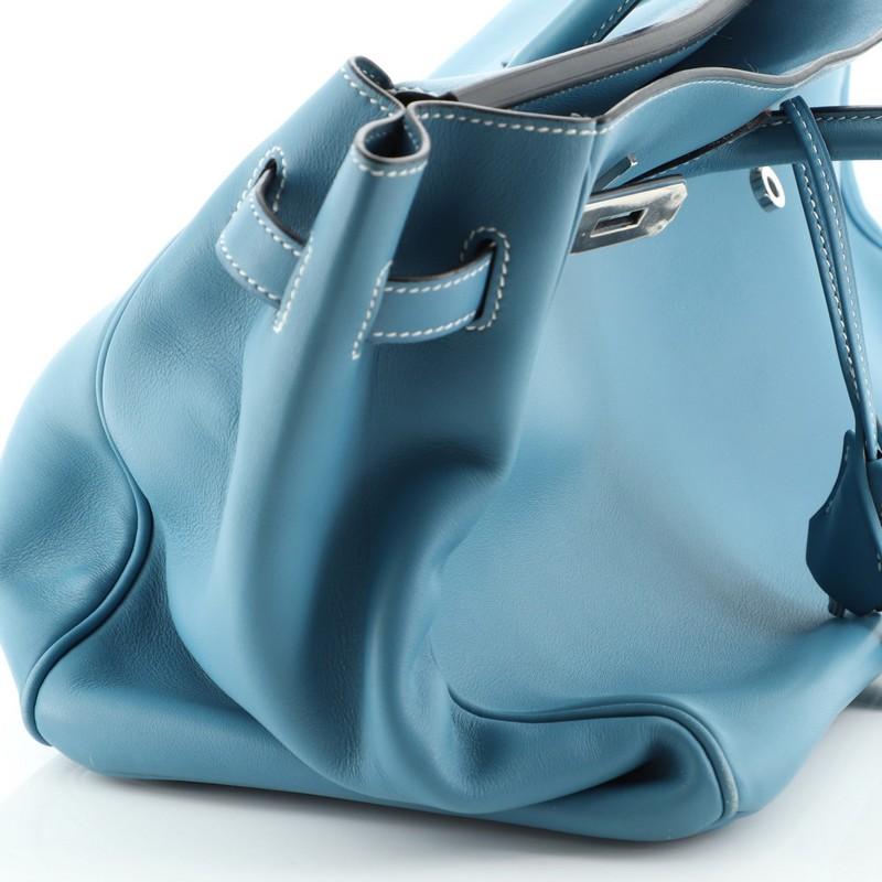 Hermes Birkin Handbag Bleu Jean Swift with Palladium Hardware 35 4