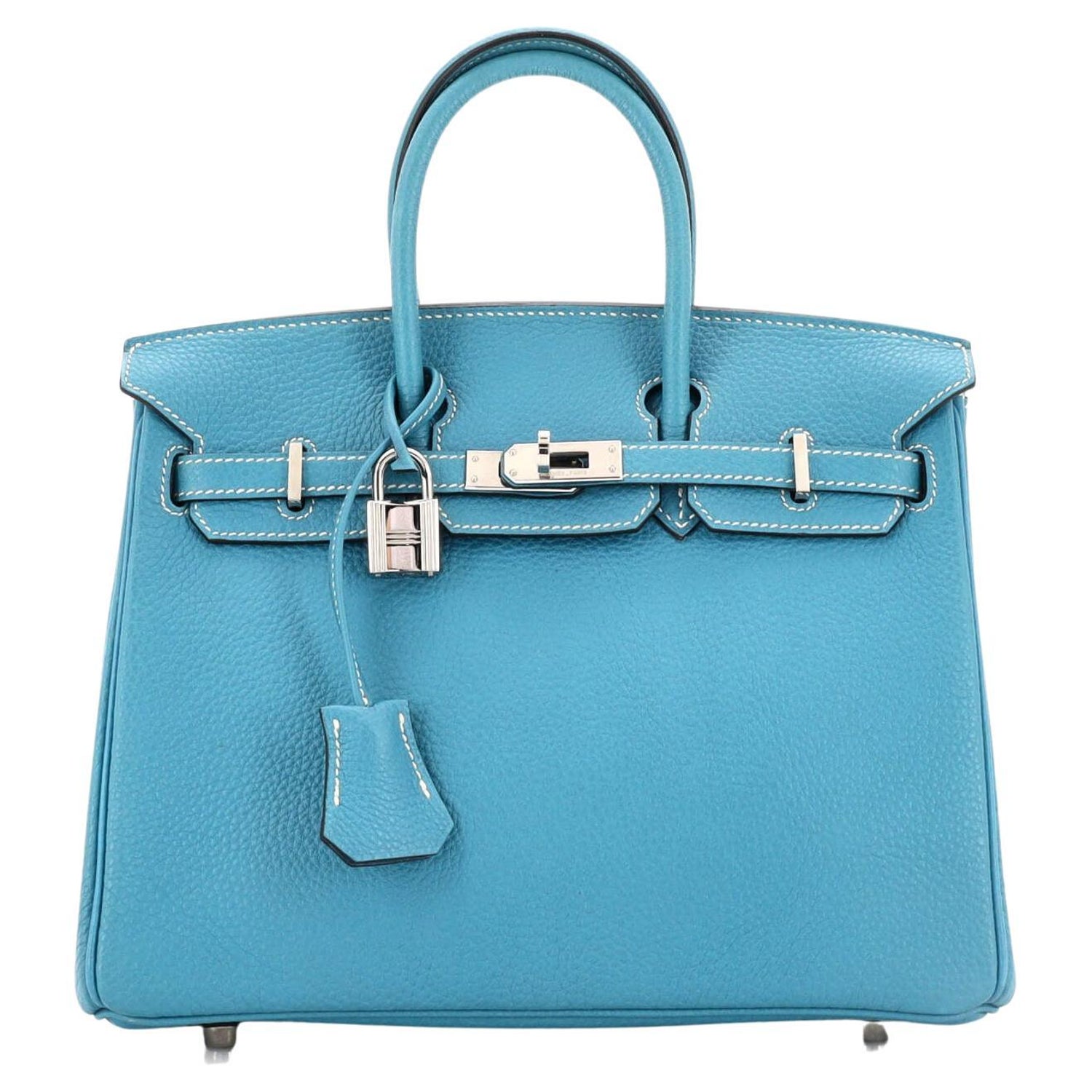 Hermes Birkin Bag 35cm Gris Mouette Blue Agate Verso Palladium Hardware