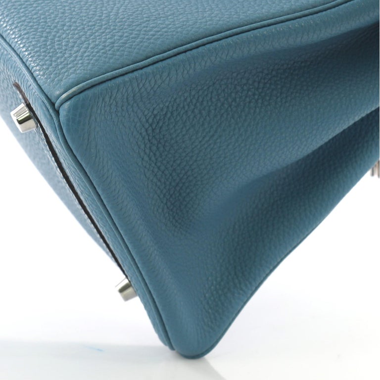 Hermes Birkin Handbag Bleu Jean Togo with Palladium Hardware 30 at 1stDibs