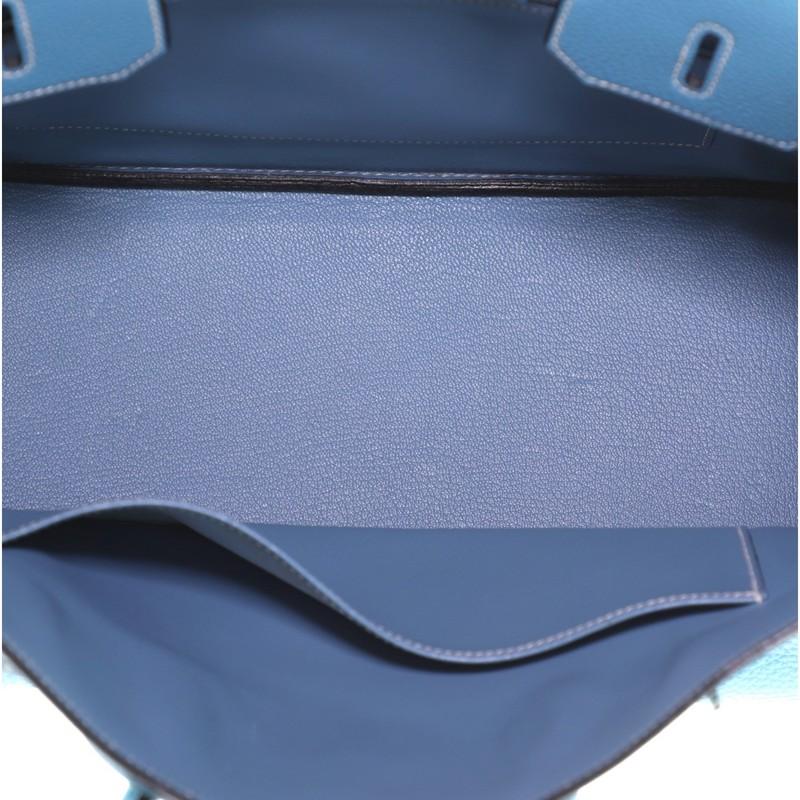 Women's or Men's Hermes  Birkin Handbag Bleu Jean Togo with Palladium Hardware 35