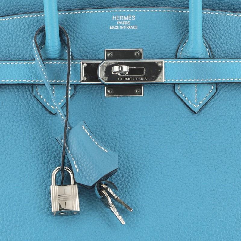 Hermes  Birkin Handbag Bleu Jean Togo with Palladium Hardware 35 1