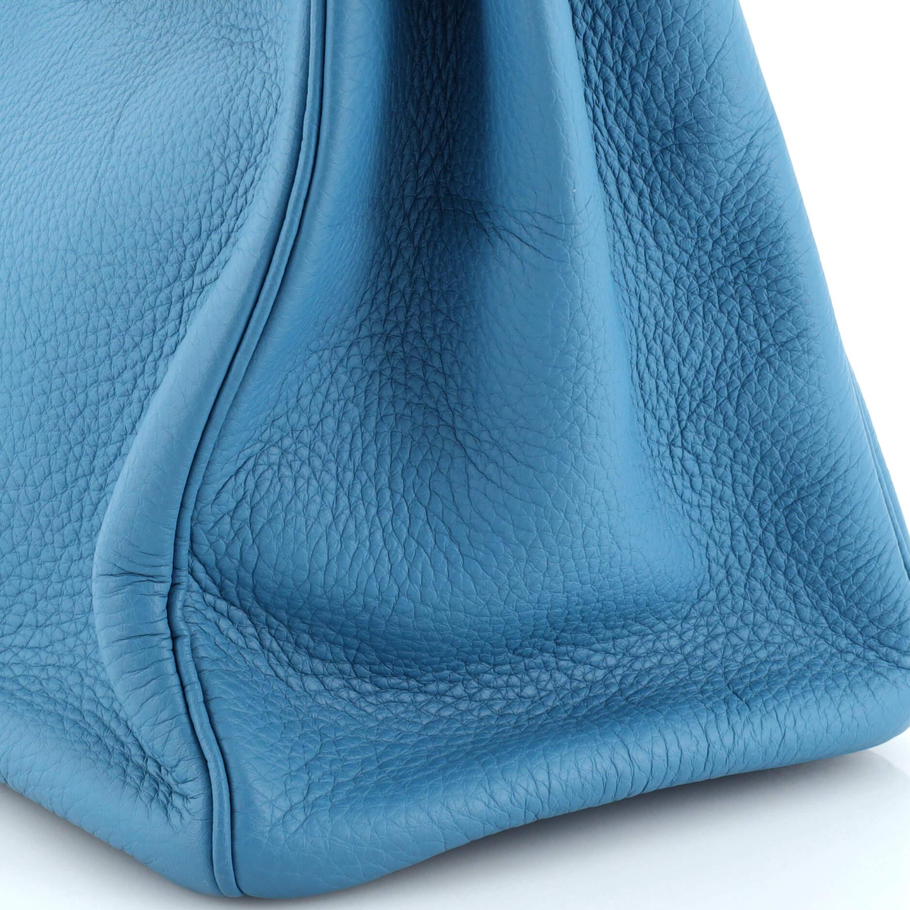 Hermes Birkin Handbag Bleu Jean Togo with Palladium Hardware 35 For Sale 3