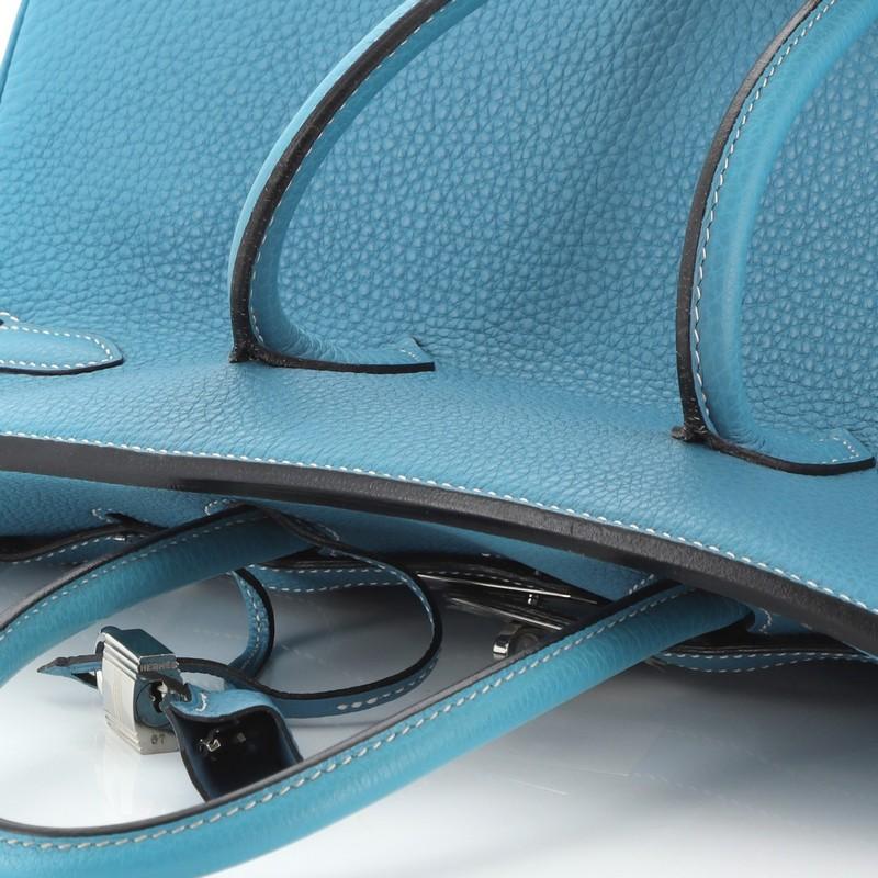 Hermes  Birkin Handbag Bleu Jean Togo with Palladium Hardware 35 3