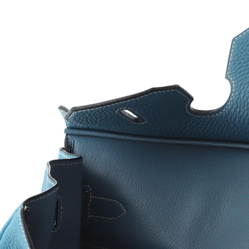 Hermes  Birkin Handbag Bleu Jean Togo with Palladium Hardware 35 4