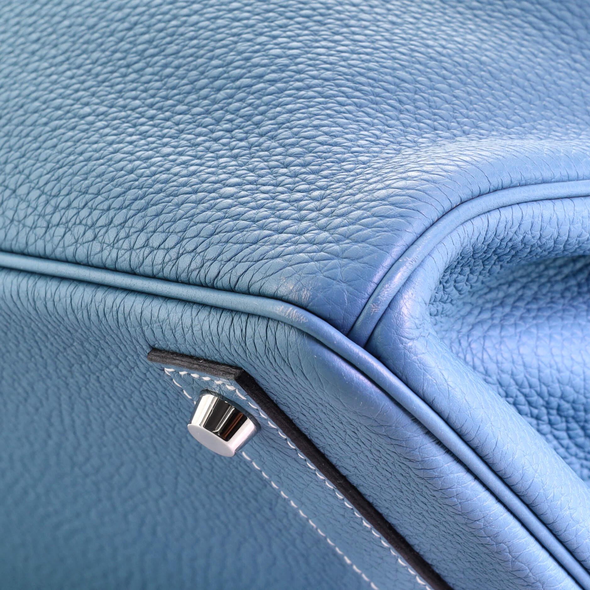 Hermes Birkin Handbag Bleu Jean Togo with Palladium Hardware 40 1
