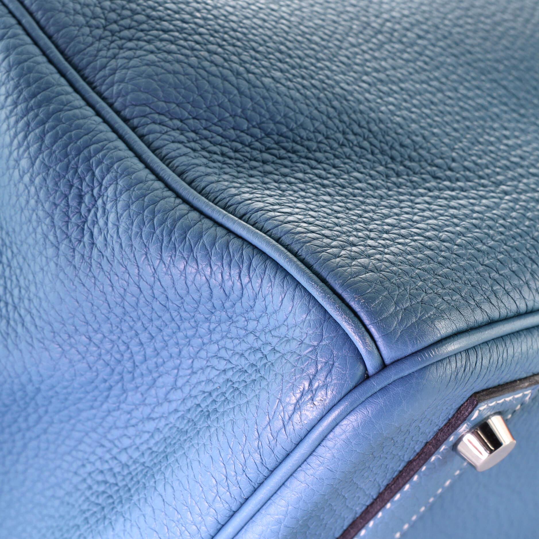 Hermes Birkin Handbag Bleu Jean Togo with Palladium Hardware 40 2