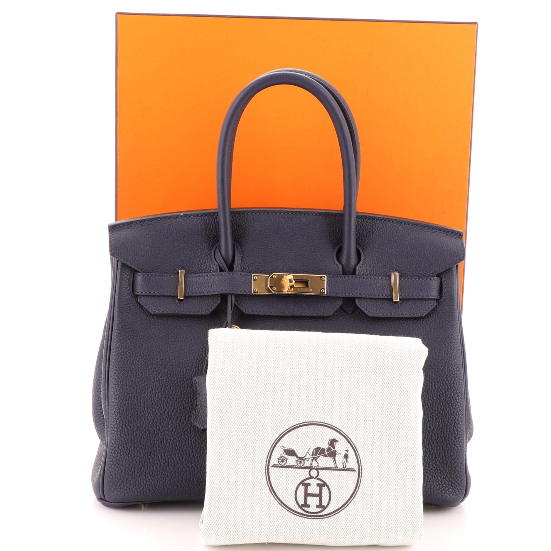 Birkin 30cms, togo leather, Blue nuit, limited edition with Rose Gold  Hardware