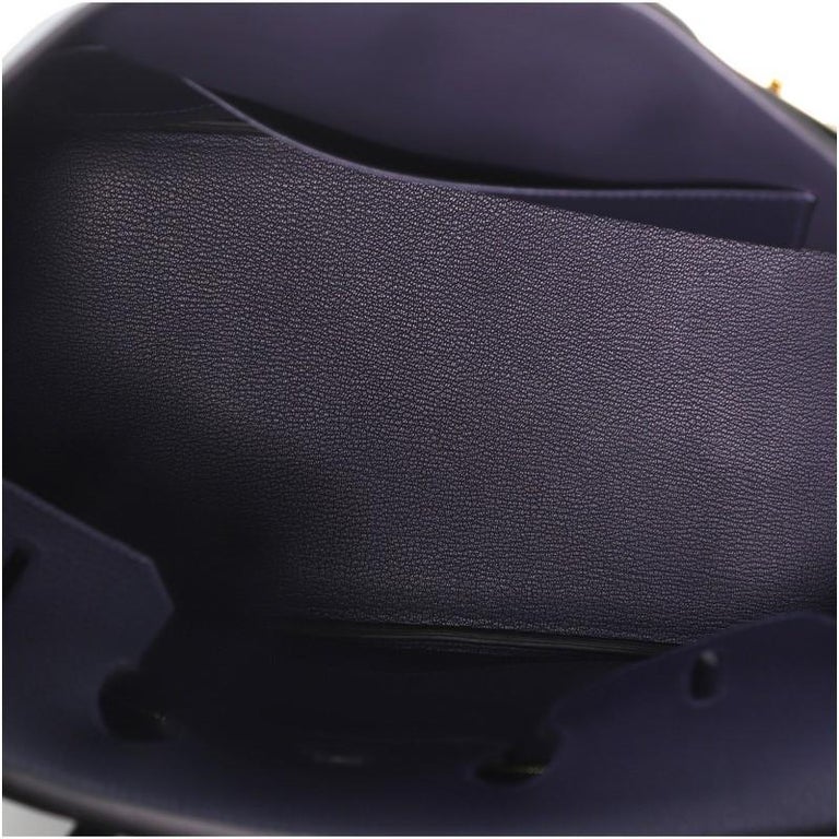 Hermes Birkin Handbag Blue Togo with Gold Hardware 35 Blue 77346542