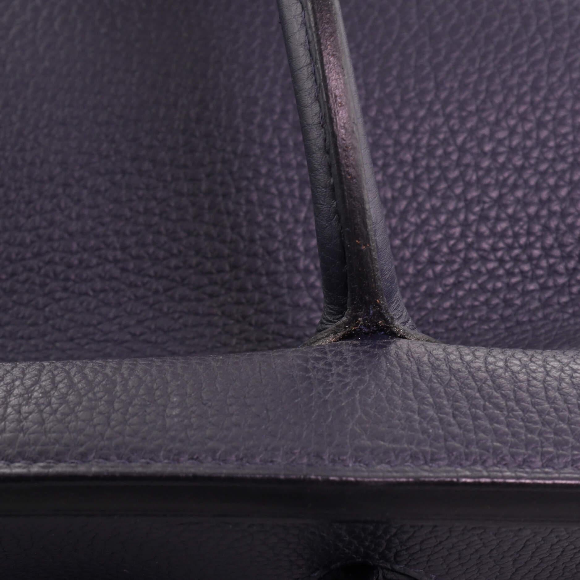 Hermes Birkin Handbag Bleu Nuit Togo with Palladium Hardware 30 4