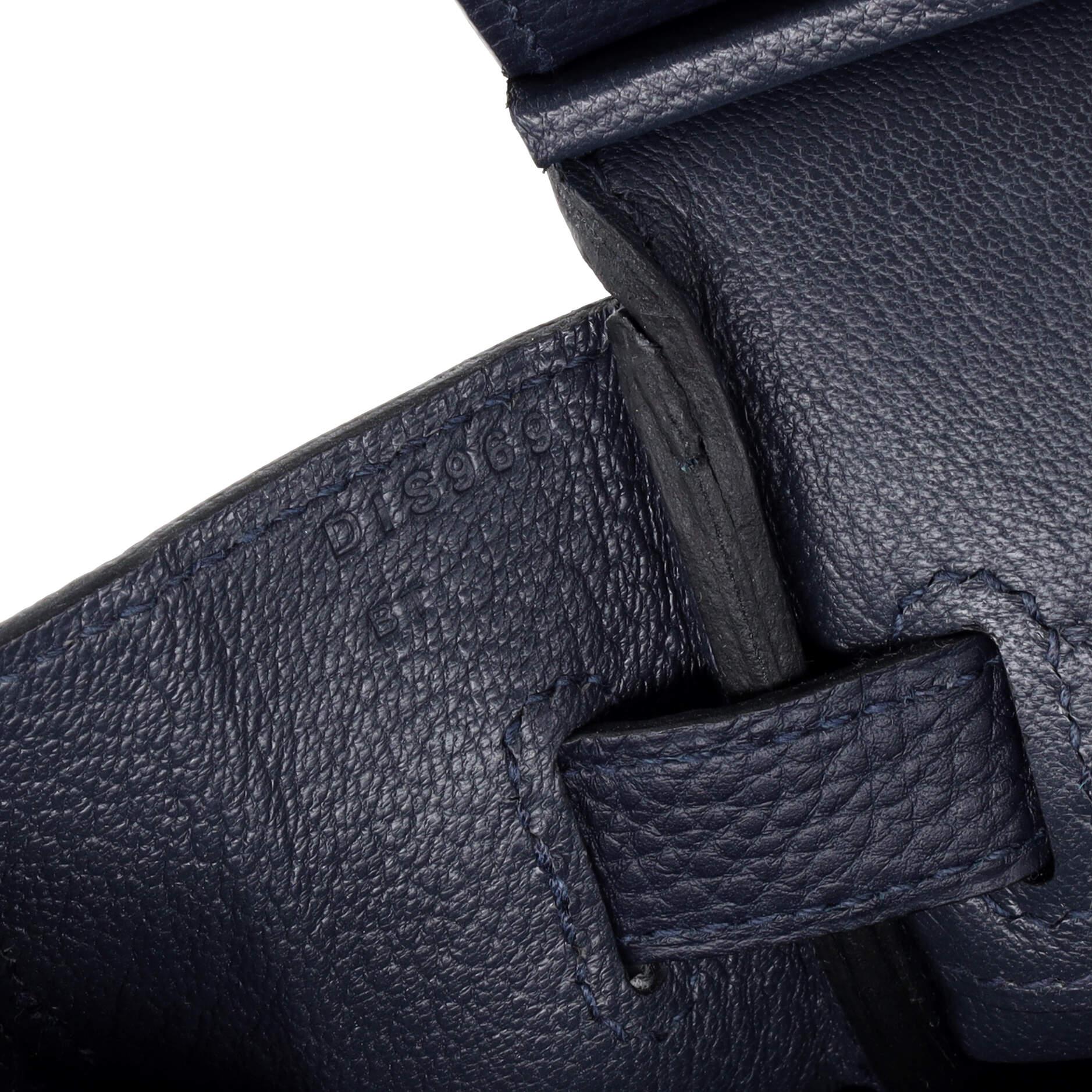 Hermes Birkin Handbag Bleu Nuit Togo with Rose Gold Hardware 30 4
